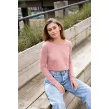 jt016 - Tricou dama L/S Cropped T [Dusty Pink]