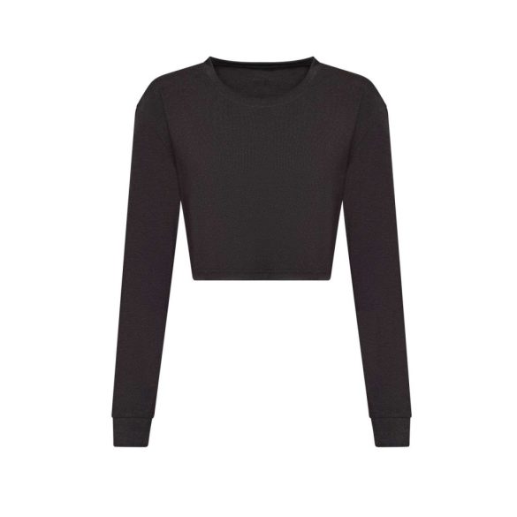 jt016 - Tricou dama L/S Cropped T [Heather Black]