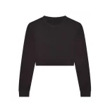 jt016 - Tricou dama L/S Cropped T [Heather Black]