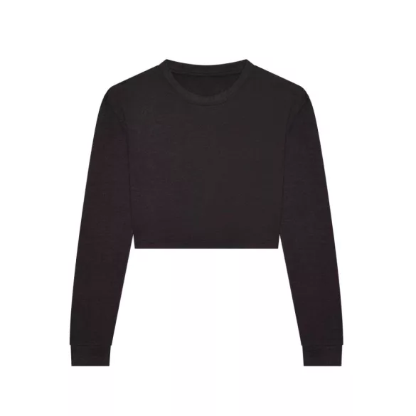 jt016 - Tricou dama L/S Cropped T [Heather Black]