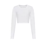jt016 - Tricou dama L/S Cropped T [Solid White]