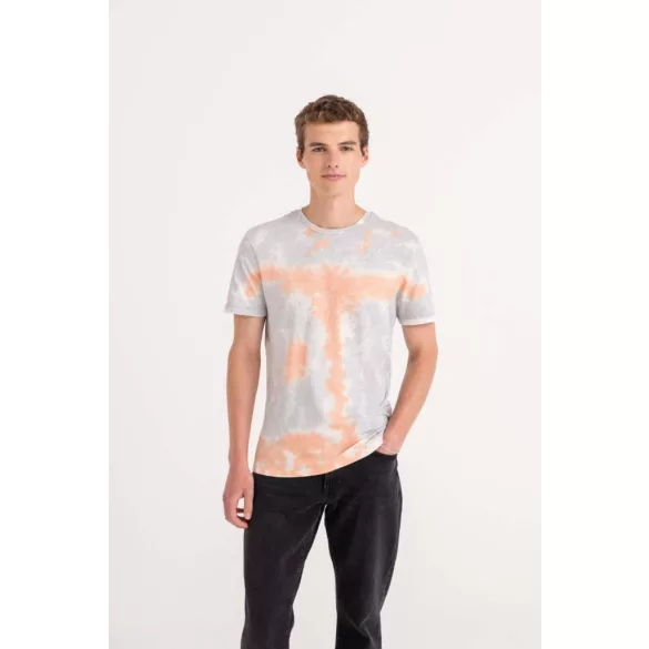 jt022 - Tricou adult unisex Tie-Dye T [Grey Pink Marble]