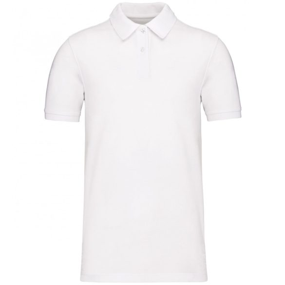 ka2025 - Tricou polo adult barbat - bumbac organic pique 180gr. - KARIBAN [White]