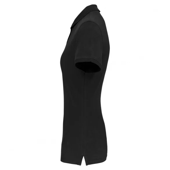 ka2026 - Tricou polo adult dama - bumbac organic pique 180gr. - KARIBAN [Black]