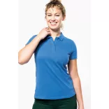 ka2026 - Tricou polo adult dama - bumbac organic pique 180gr. - KARIBAN [White]
