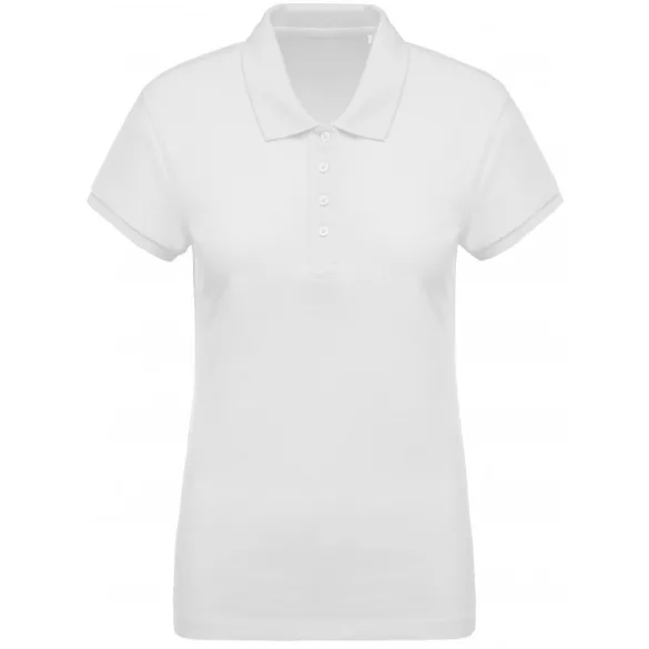 ka210wh-Tricou-polo-adult-dama-Kariban-Organic-Pique-White