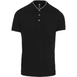 ka223-Tricou-polo-adult-barbat-guler-MANDARIN-KARIBAN-Black-Oxford-Gre