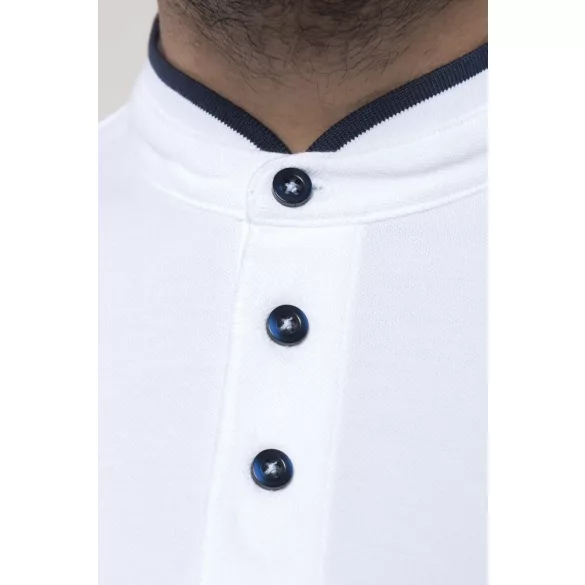 ka223-Tricou-polo-adult-barbat-guler-MANDARIN-KARIBAN-Black-Oxford-Gre