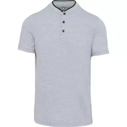 ka223-Tricou-polo-adult-barbat-guler-MANDARIN-KARIBAN-Oxford-Grey-Blac
