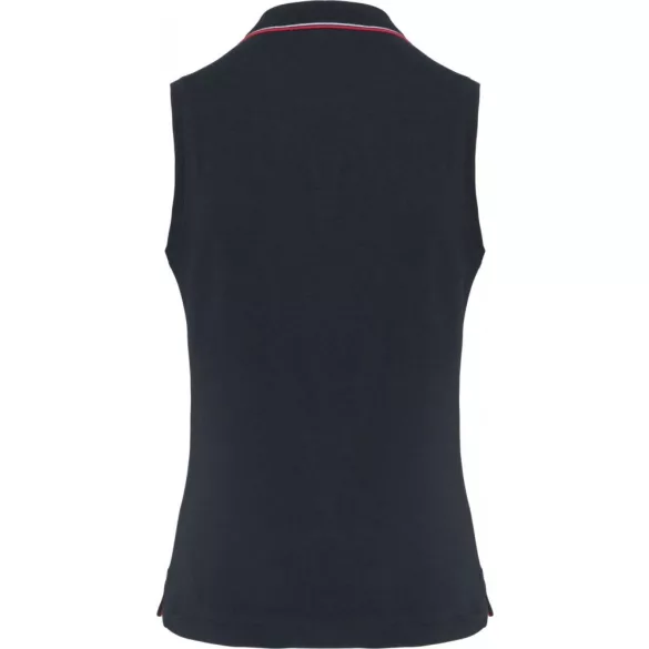 ka224-Tricou-polo-fara-maneci-adult-dama-KARIBAN-SLEEVELESS-Navy-Red-W