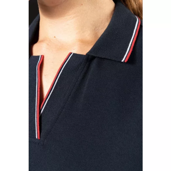 ka224-Tricou-polo-fara-maneci-adult-dama-KARIBAN-SLEEVELESS-Navy-Red-W