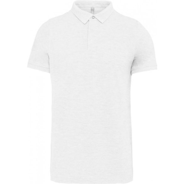 ka225-Tricou-polo-adult-barbat-KARIBAN-STUD-PIQUE-White