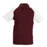 ka226-Tricou-polo-adult-barbat-Kariban-Base-Ball-Bordeaux/White
