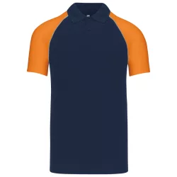 ka226-Tricou-polo-adult-barbat-Kariban-Base-Ball-Navy/Orange