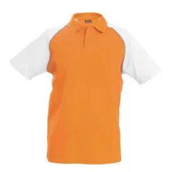 ka226-Tricou-polo-adult-barbat-Kariban-Base-Ball-Orange/White