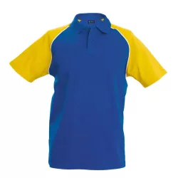 ka226-Tricou-polo-adult-barbat-Kariban-Base-Ball-Royal-Blue/Yellow