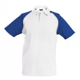 ka226-Tricou-polo-adult-barbat-Kariban-Base-Ball-White-Royal-Blue