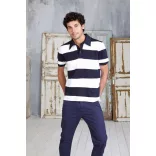 ka237-Tricou-polo-adult-barbat-Kariban-Ray-Navy/White
