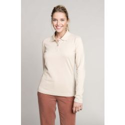 ka244-Bluza-polo-adult-dama-Kariban-Pique-Light-Sand