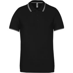 ka250-Tricou-polo-adult-barbat-Kariban-Black/Light-Grey/White