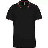 ka250-Tricou-polo-adult-barbat-Kariban-Black/Red/White