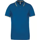 ka250-Tricou-polo-adult-barbat-Kariban-Light-Royal-Blue/Yellow/White