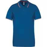 ka250-Tricou-polo-adult-barbat-Kariban-Light-Royal-Blue/Red/White