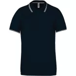 ka250-Tricou-polo-adult-barbat-Kariban-Navy/Light-Grey/White