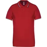 ka250-Tricou-polo-adult-barbat-Kariban-Red/Navy/White