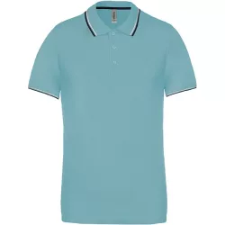 ka250-Tricou-polo-adult-barbat-Kariban-Sky-Blue/Navy/White