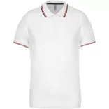 ka250-Tricou-polo-adult-barbat-Kariban-White/Navy/Red