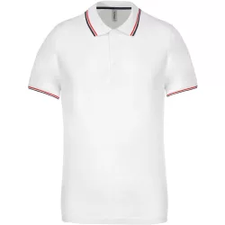 ka250-Tricou-polo-adult-barbat-Kariban-White/Navy/Red