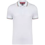 ka250 - Tricou polo adult barbat Kariban Pique  [White/Red/Green]