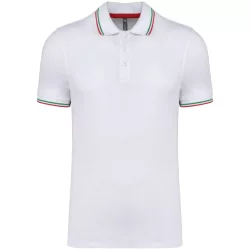   ka250 - Tricou polo adult barbat Kariban Pique  [White/Red/Green]