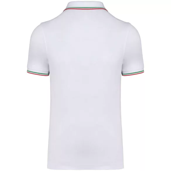 ka250 - Tricou polo adult barbat Kariban Pique  [White/Red/Green]