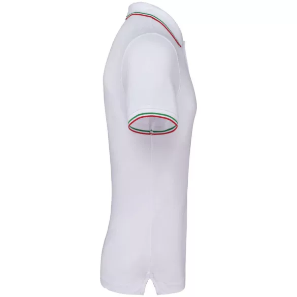 ka250 - Tricou polo adult barbat Kariban Pique  [White/Red/Green]
