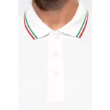 ka250 - Tricou polo adult barbat Kariban Pique  [White/Red/Green]