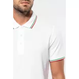 ka250 - Tricou polo adult barbat Kariban Pique  [White/Red/Green]