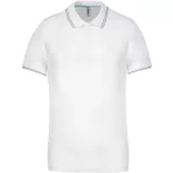 ka250-Tricou-polo-adult-barbat-Kariban-White/Sky-Blue/Light-Grey