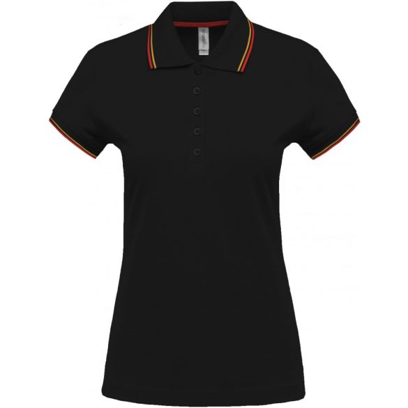 ka251-Tricou-polo-adult-dama-Kariban-Black/Red/Yellow
