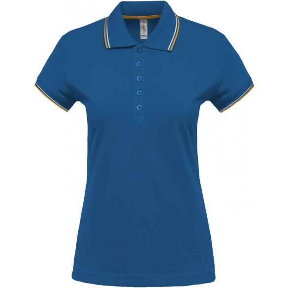 ka251-Tricou-polo-adult-dama-Kariban-Light-Royal-Blue/Yellow/White