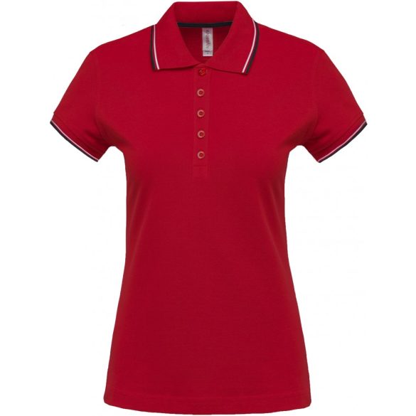 ka251-Tricou-polo-adult-dama-Kariban-Red/Navy/White