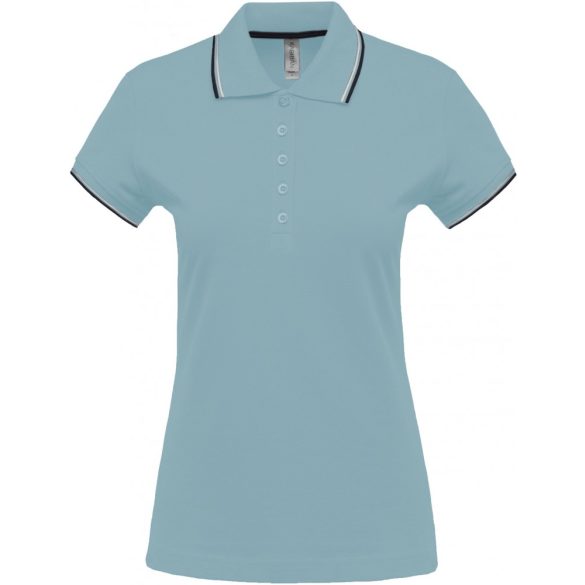 ka251-Tricou-polo-adult-dama-Kariban-Sky-Blue/Navy/White