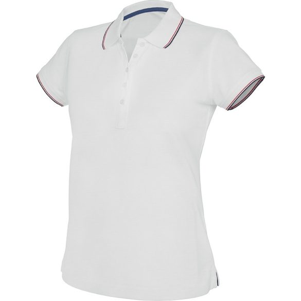 ka251-Tricou-polo-adult-dama-Kariban-White/Navy/Red