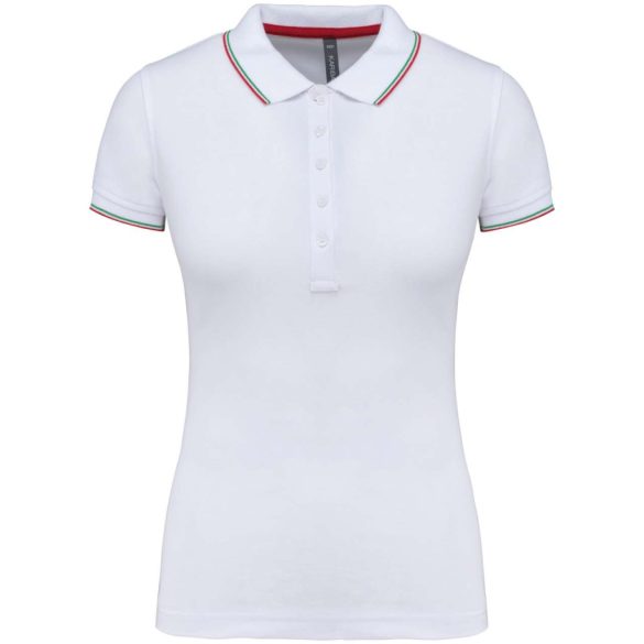 ka251 - Tricou polo adult dama Kariban Pique  [White/Red/Green]