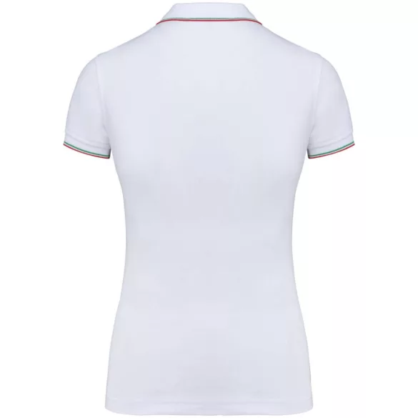 ka251 - Tricou polo adult dama Kariban Pique  [White/Red/Green]