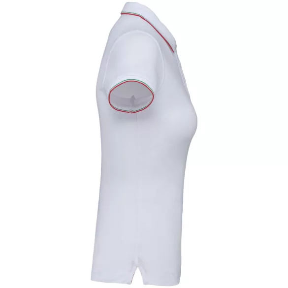 ka251 - Tricou polo adult dama Kariban Pique  [White/Red/Green]