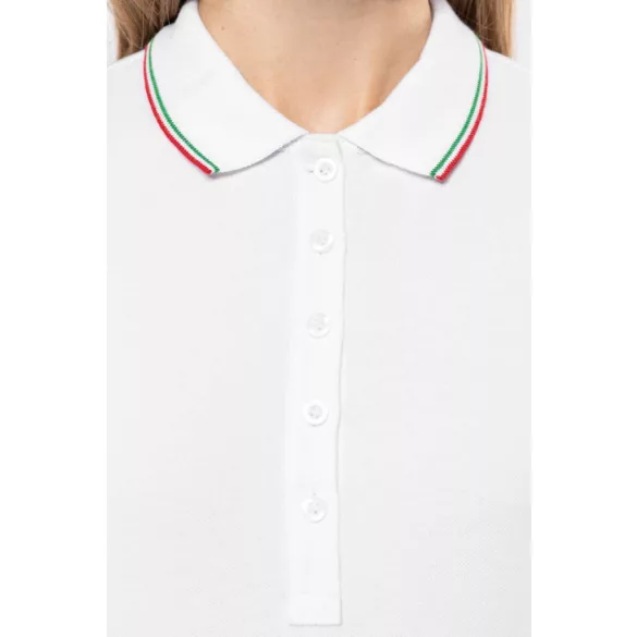 ka251 - Tricou polo adult dama Kariban Pique  [White/Red/Green]