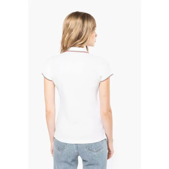 ka251 - Tricou polo adult dama Kariban Pique  [White/Red/Green]