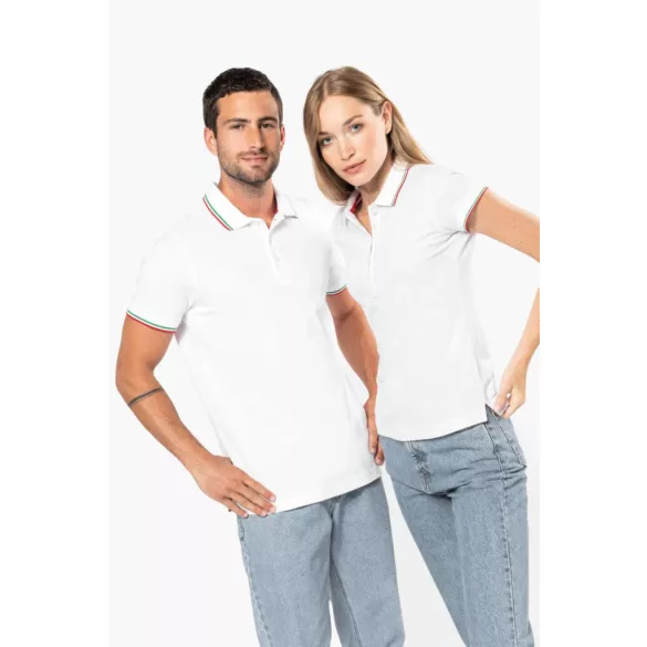 ka251 - Tricou polo adult dama Kariban Pique  [White/Red/Green]